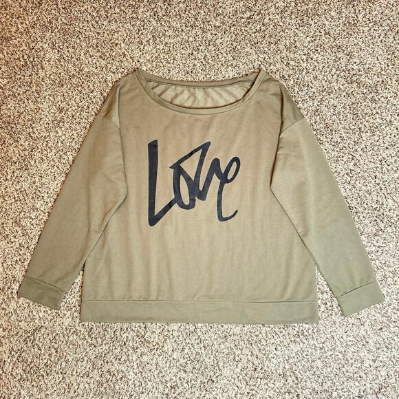 Size 2X Womans Long Sleeve Lt Green Pullover Top - Picture 1 of 8